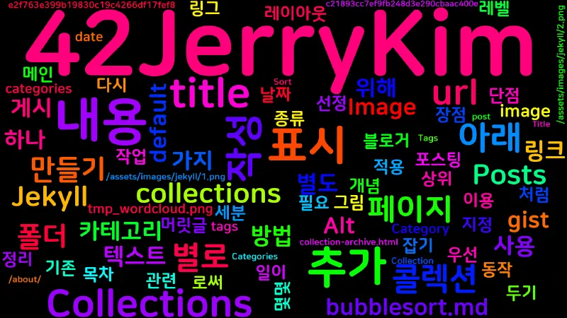 Featured image of post [Jekyll] 모아 볼 수 있는 콜렉션 만들기