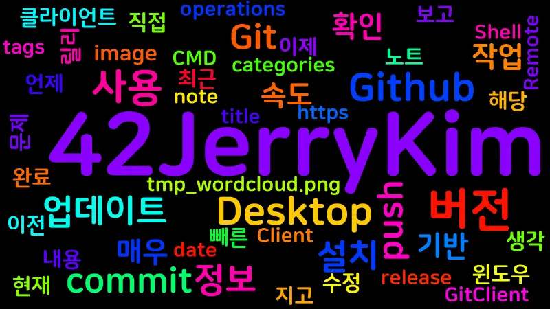 Featured image of post [Github Desktop] 이제는 commit과 push가 빨라졌어요