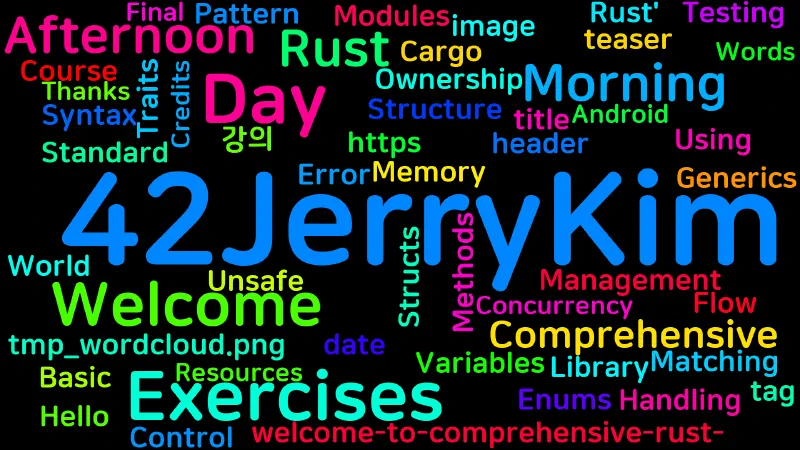 Featured image of post [Rust] Comprehensive Rust 무료 강의 정리 및 코스 구조