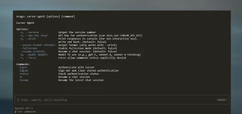 Cursor CLI 스크린샷