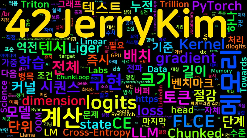 Featured image of post [AI] Fused Linear Cross-Entropy: LLM 학습 logits 메모리 병목 없애기