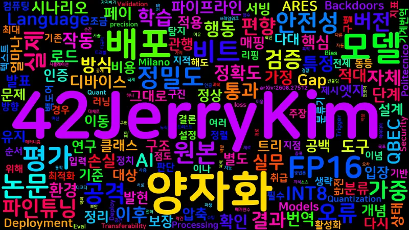 Featured image of post [AI] 양자화 트리거 백도어: FP16에선 무해하던 모델이 INT8에서 오작동하는 이유