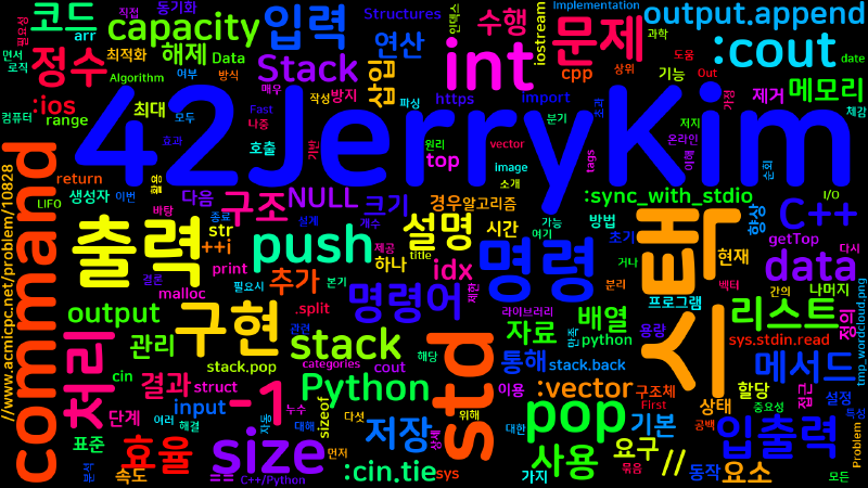 Featured image of post [Algorithm] C++/Python 백준 10828번 : 스택