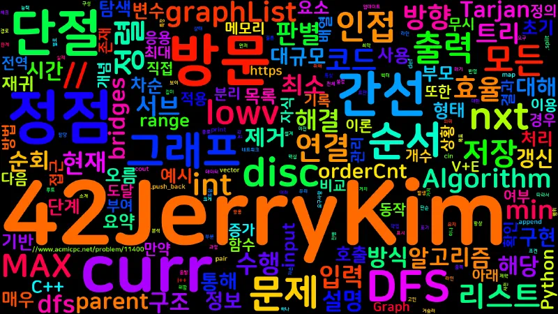 Featured image of post [Algorithm] C++/Python 백준 11400 : 단절선(Bridge) 문제 풀이 및 해설