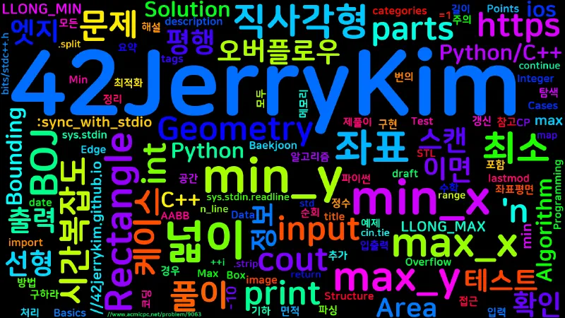 Featured image of post [Algorithm] C++ 백준 9063번 : Bounding Rectangle Area
