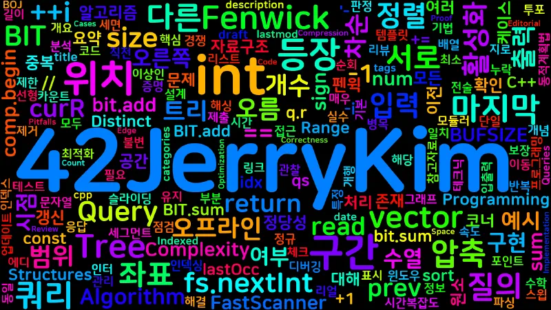 Featured image of post [Algorithm] C++ 백준 14897번: 서로 다른 수와 쿼리 1