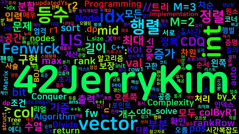 Featured image of post [Algorithm] C++ 백준 15977번: 조화로운 행렬 - 3D LIS/CDQ