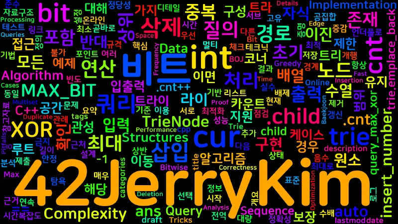 Featured image of post [Algorithm] C++ 백준 16903번: 수열과 쿼리 20 - XOR 트라이