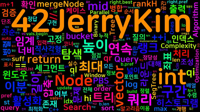 Featured image of post [Algorithm] C++ 백준 16977번: 히스토그램에서 가장 큰 직사각형과 쿼리 - PBS+세그트리