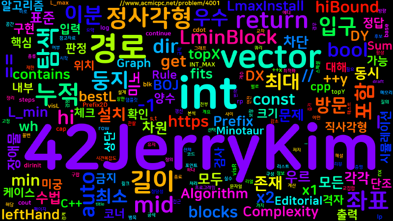 Featured image of post [Algorithm] C++ 백준 4001번: 미노타우르스 미궁
