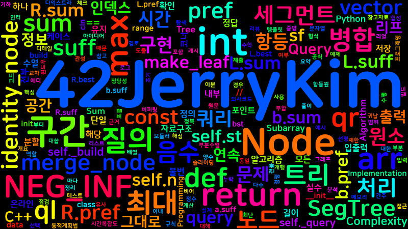 Featured image of post [Algorithm] C++/Python 백준 16993번: 연속합과 쿼리 (세그먼트 트리)