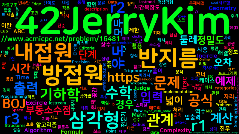 Featured image of post [Algorithm] C++ 백준 16481번 원 전문가 진우 - 방접원과 내접원의 관계