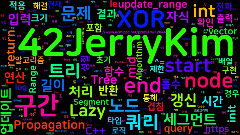 Featured image of post [Algorithm] C++ 백준 12844번: XOR