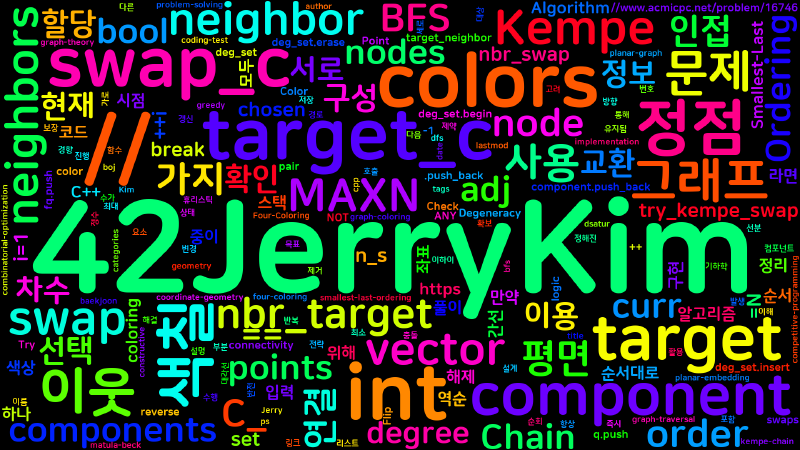 Featured image of post [Algorithm] C++ 백준 16746번: Four-Coloring