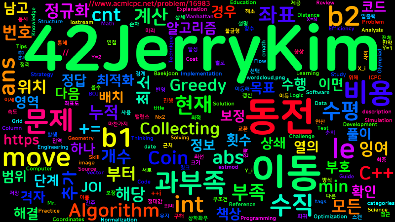 Featured image of post [Algorithm] C++ 백준 16983번: Coin Collecting