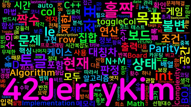 Featured image of post [Algorithm] C++ 백준 25201번: 보드 뒤집기 게임