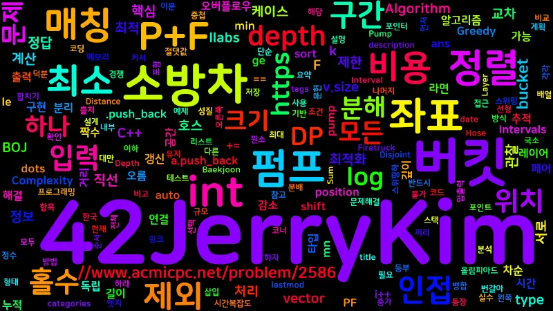 Featured image of post [Algorithm] C++ 백준 2586번: 소방차