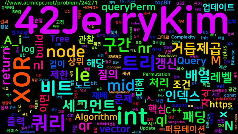 Featured image of post [Algorithm] C++ 백준 24271번: xor²
