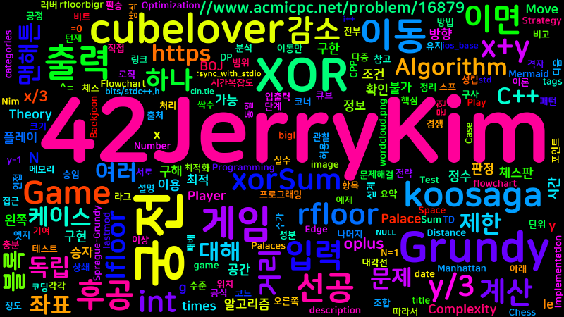 Featured image of post [Algorithm] C++ 백준 16879번: 궁전 게임