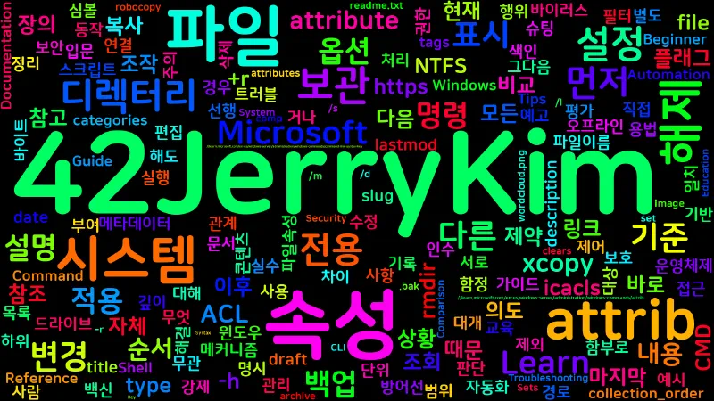 Featured image of post [CMD] 21. attrib - 파일 속성 표시와 변경