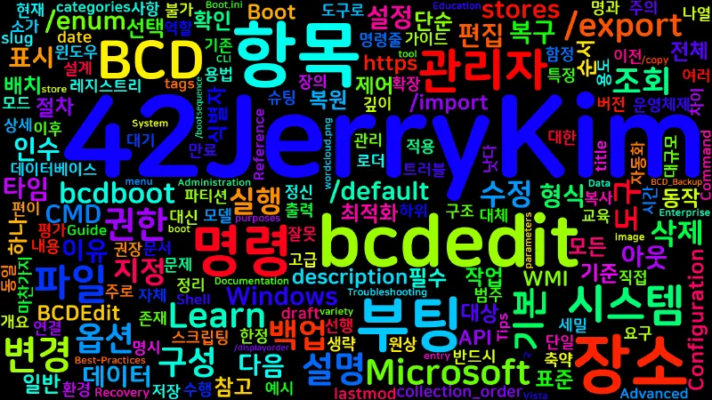 Featured image of post [CMD] 80. bcdedit - 부팅 구성 데이터 편집