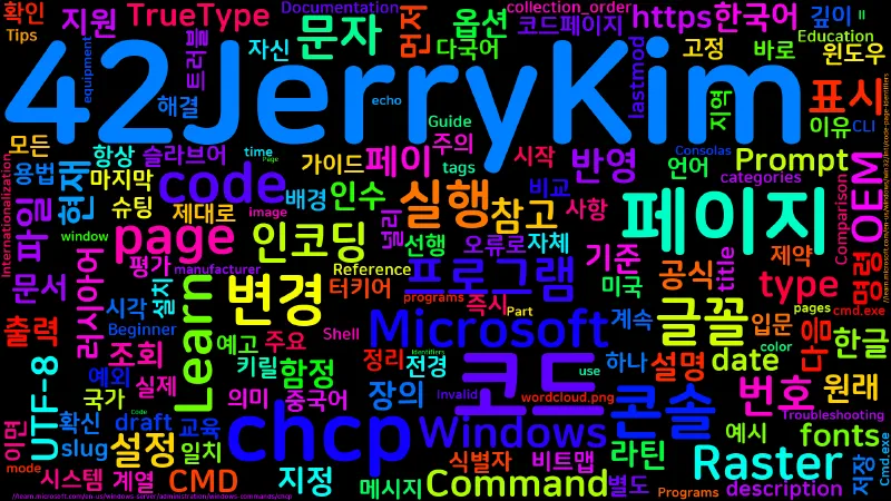 Featured image of post [CMD] 70. chcp - 활성 코드 페이지 표시와 변경