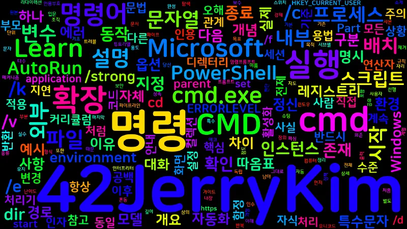 Featured image of post [CMD] 01. cmd - 새 인스턴스 시작과 내부·외부 명령어