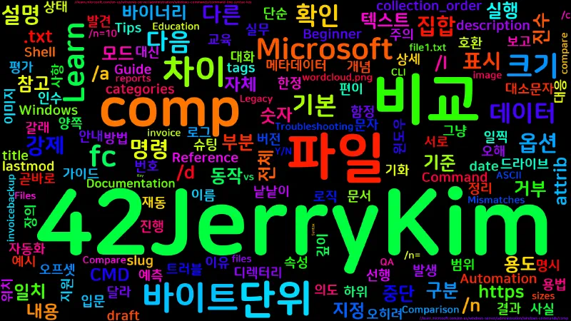 Featured image of post [CMD] 22. comp - 파일 바이트 단위 비교
