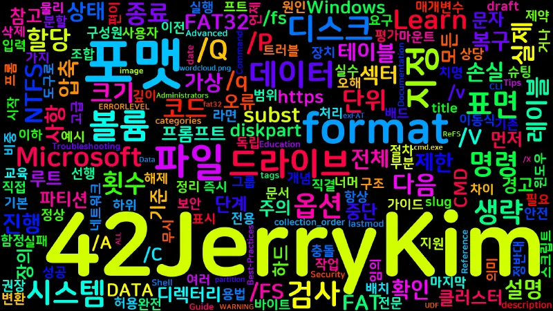 Featured image of post [CMD] 45. format - 드라이브 포맷