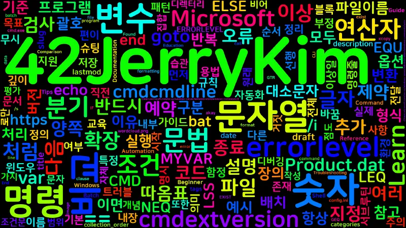Featured image of post [CMD] 32. if - 배치 파일 조건 분기