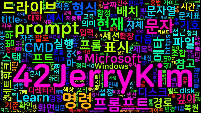 Featured image of post [CMD] 04. prompt - 프롬프트 표시 형식 변경