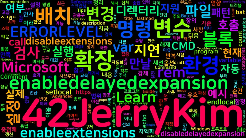 Featured image of post [CMD] 40. setlocal, endlocal - 환경 변수 유효 범위