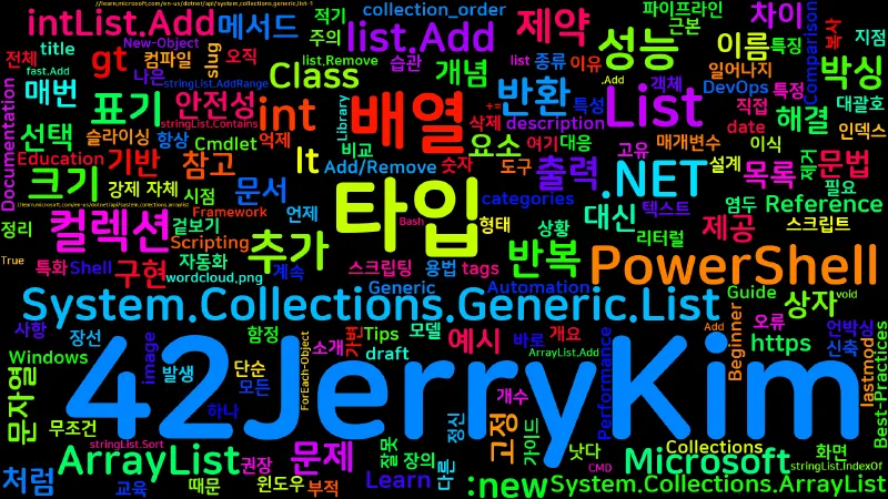 Featured image of post [PowerShell] 43. ArrayList와 Generic List(List<T>)
