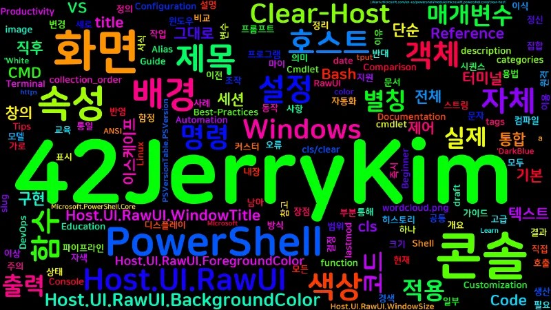 Featured image of post [PowerShell] 08. Clear-Host — 화면 지우기와 콘솔 설정