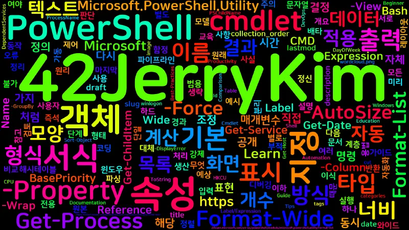 Featured image of post [PowerShell] 09. Format-Table/List/Wide — 출력 형식 제어