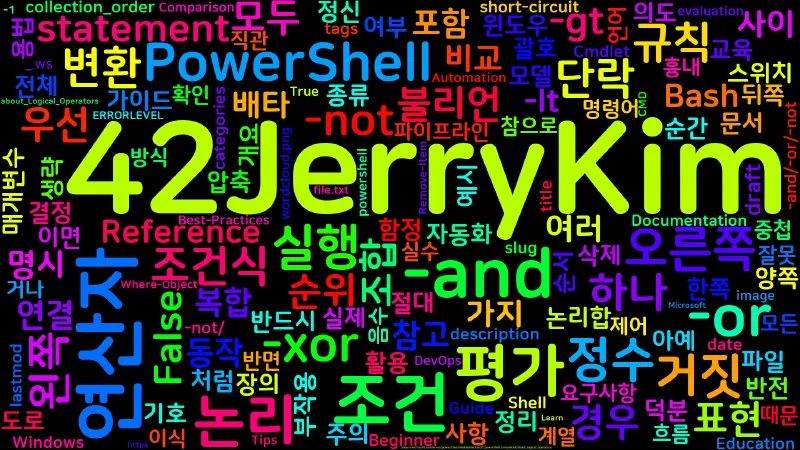 Featured image of post [PowerShell] 21. 논리 연산자와 조건식 조합 — -and/-or/-not