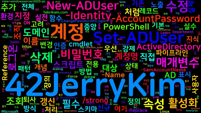 Featured image of post [PowerShell] 116. New-ADUser/Set-ADUser — 계정 생성·수정