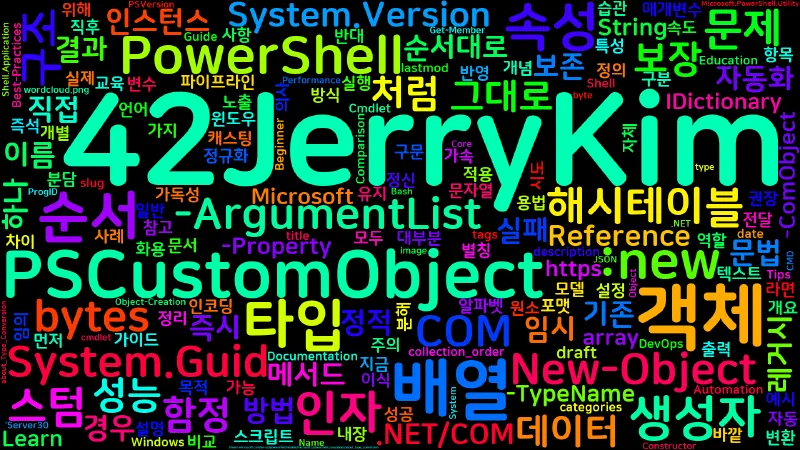 Featured image of post [PowerShell] 27. New-Object와 [PSCustomObject]