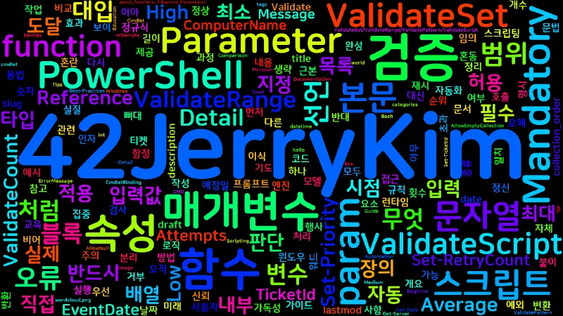 Featured image of post [PowerShell] 59. 매개변수 검증(Validate 속성군)