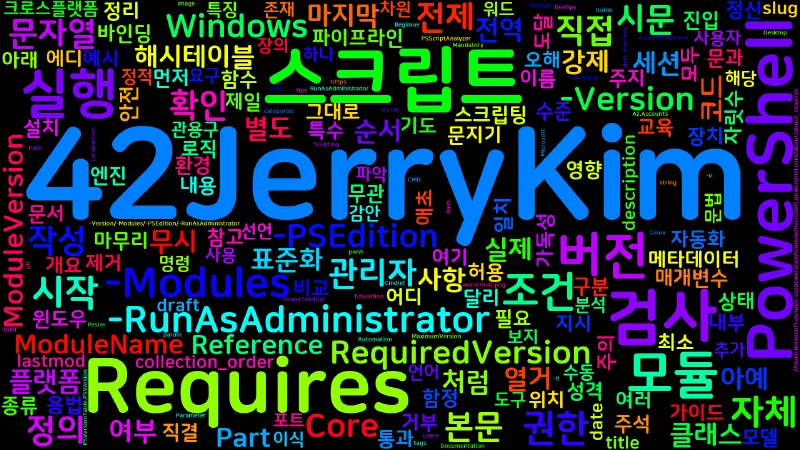 Featured image of post [PowerShell] 64. #Requires 지시문과 스크립트 메타데이터