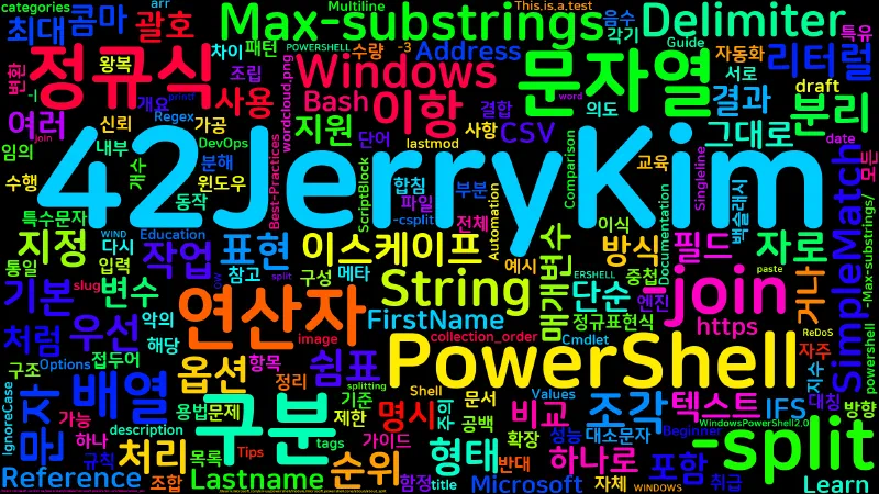 Featured image of post [PowerShell] 22. -split/-join 연산자