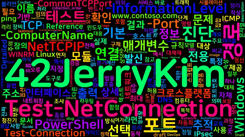 Featured image of post [PowerShell] 110. Test-NetConnection — 포트·경로 진단