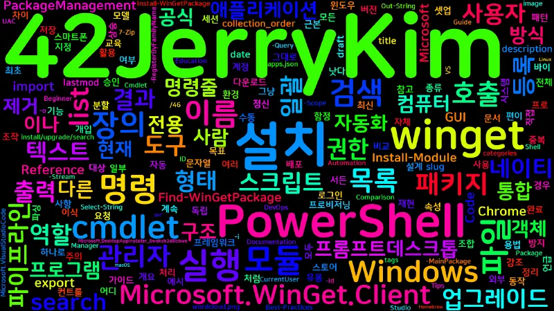 Featured image of post [PowerShell] 81. winget과 PowerShell 통합