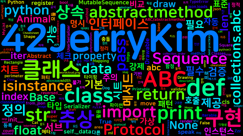 Featured image of post [Python Cheatsheet] 24. ABC - 추상 클래스 정의 패턴