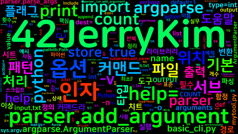 Featured image of post [Python Cheatsheet] 17. argparse & CLI - 커맨드라인 인자 처리
