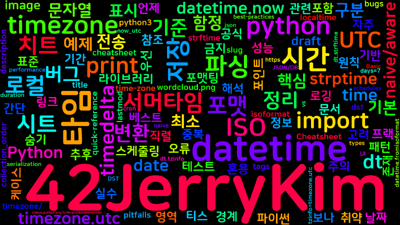 Featured image of post [Python Cheatsheet] 37. datetime - timezone/파싱/포맷