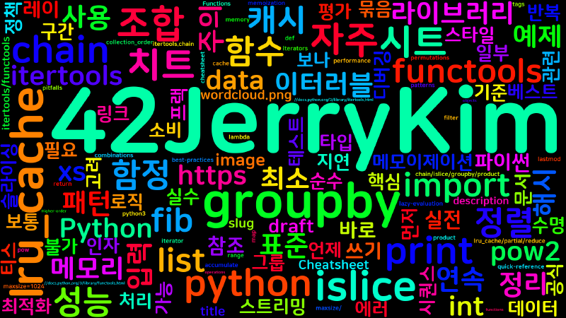 Featured image of post [Python Cheatsheet] 28. itertools & functools - 자주 쓰는 조합