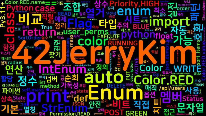 Featured image of post [Python Cheatsheet] 21. Enum & Flag - 열거형 실전 패턴