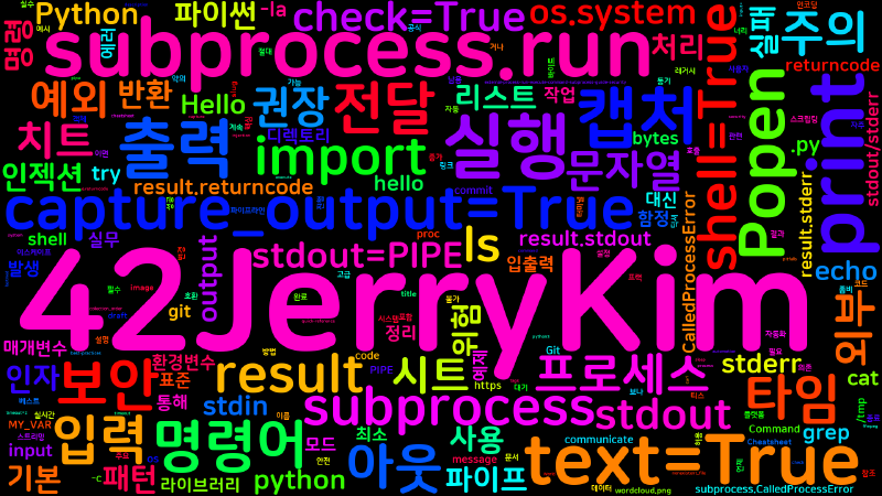 Featured image of post [Python Cheatsheet] 18. subprocess - 외부 프로세스 실행
