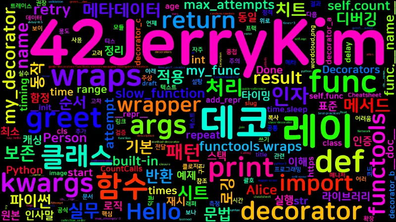 Featured image of post [Python Cheatsheet] 09. Decorators - 함수/클래스 데코레이터